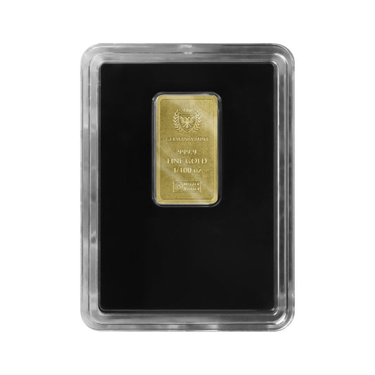 Germania Mint 1/100oz Au999.9 Stamped Bar