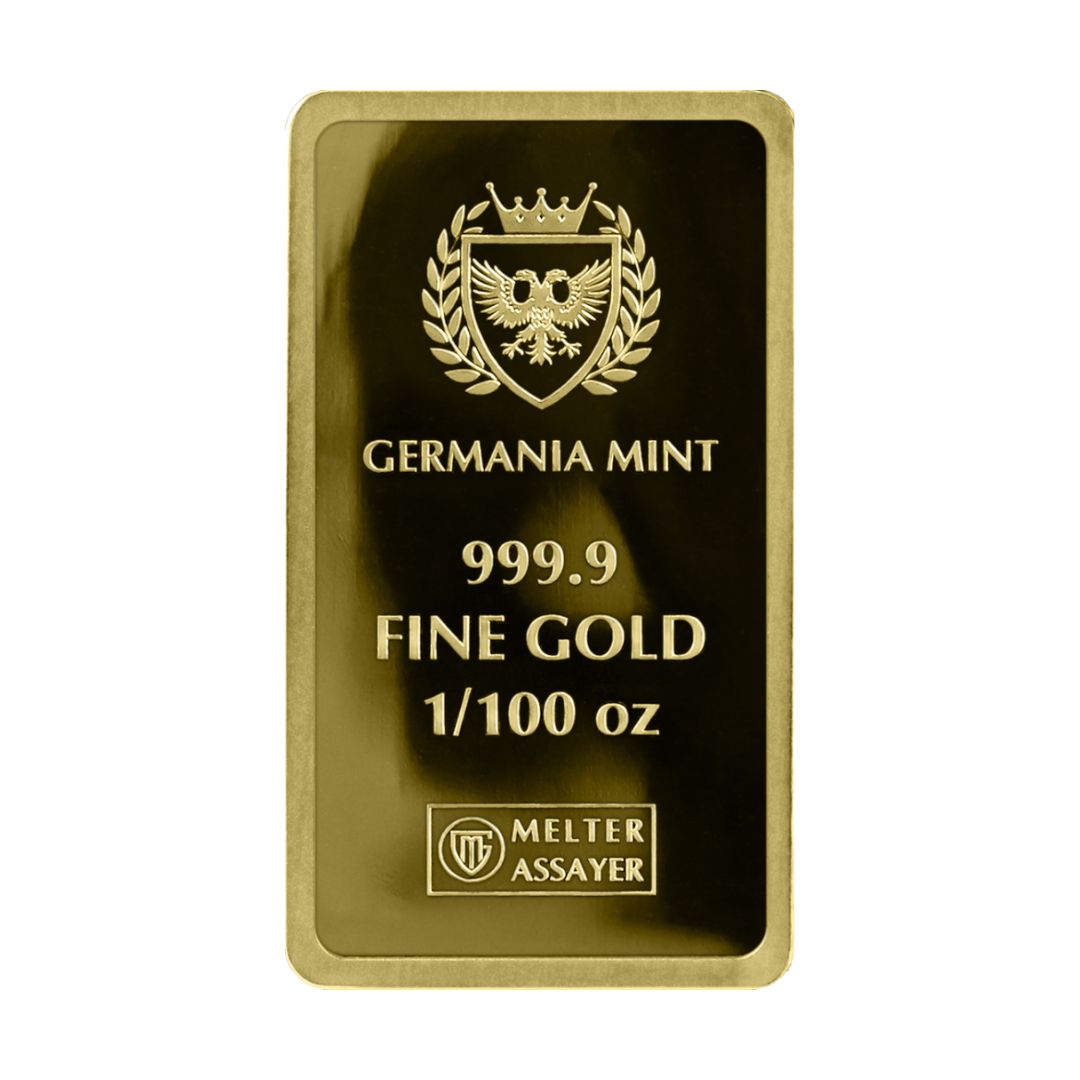 Germania Mint 1/100oz Au999.9 Stamped Bar Proof