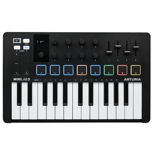 Arturia MiniLab 3 25 Note Sensitive Slim Keyboard Black Grade A Preowned