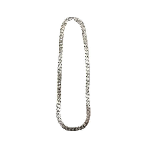 925 Silver Curb Chain 22" Approx 61.1g Preowned