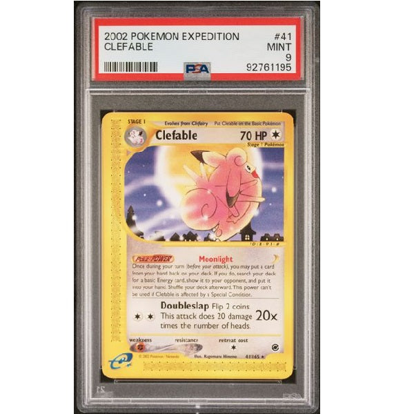 2002 Pokemon Expedition Clefable 41/165 PSA 9 Mint Preowned