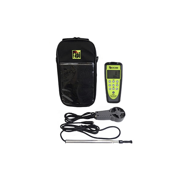 TPI DC580C3 Complete Airflow Meter Hot-wire & Vane Anemometer Kit Grade B Preowned