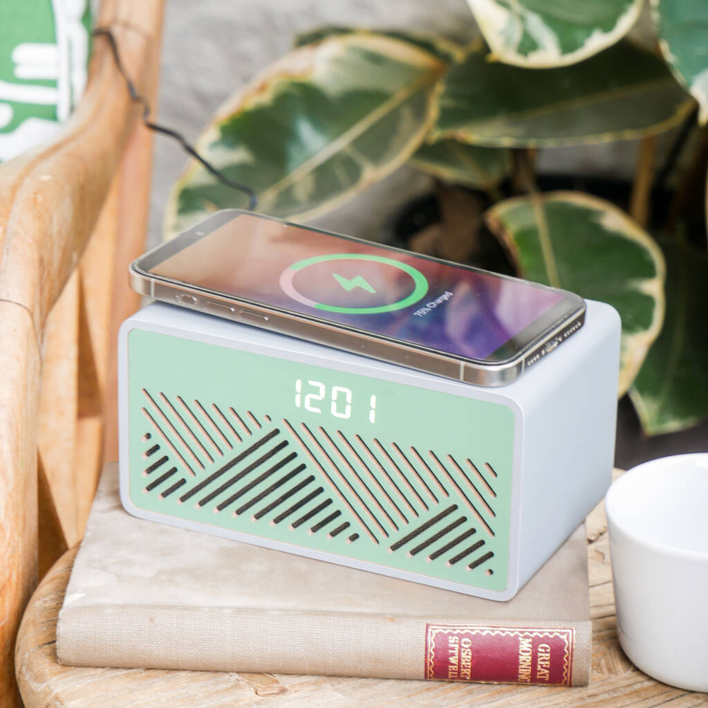 Steepletone Rise MIX Wireless Charger Bluetooth Speaker & Alarm Clock