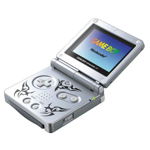 Gameboy Advance SP AGS-001 Tribal Silver Discounted Preowned