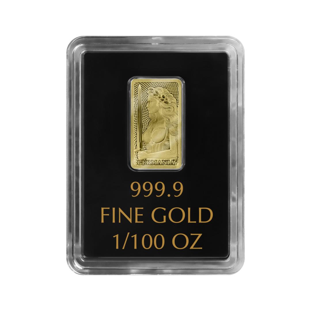 Germania Mint 1/100oz Au999.9 Stamped Bar