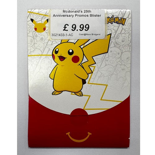 Pokemon Mcdonald's 25th Anniversary Promo Blister White & Red Sealed Preowned