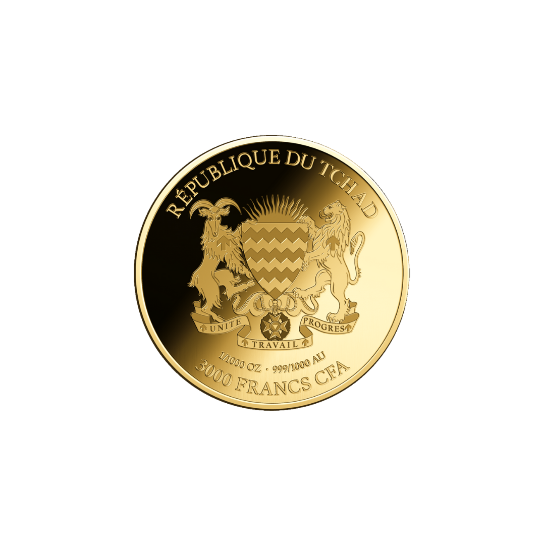 American Rhinoceros Coin Card 999/1000 1/1000oz - Gold Gift Preowned