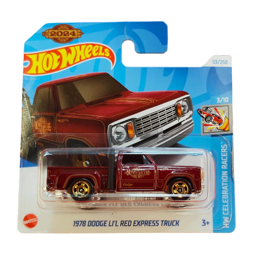 Hot Wheels - 1978 Dodge Lil Red Express Rruck 3/10 Celebration Racers Preowned