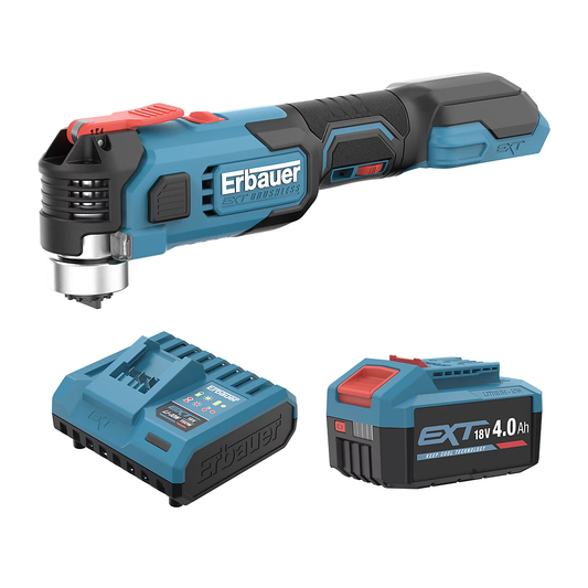 Erbauer ERI1080MLT 18V 4Ah Li-ion EXT Keep Cool Brushless V2 Cordless Multi tool Grade B Preowned Collection Only