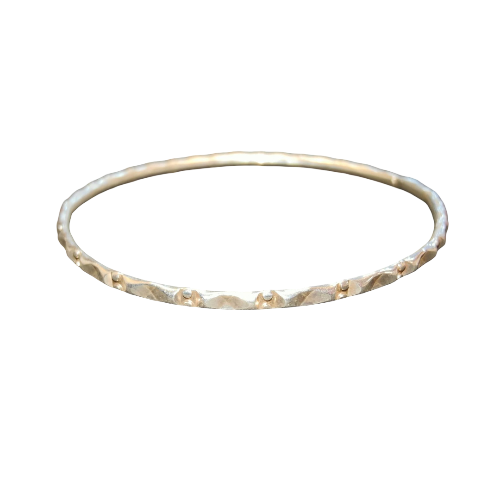 925 Rippled Bamboo Silver Bangle Preowned