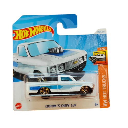 Hot Wheels - Custom 72 Chevy Luv White 6/10 Hot Trucks Preowned
