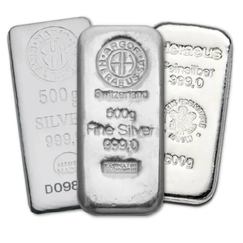 Best Value 500G Silver (Mixed Brands) Bullion Bar Preowned
