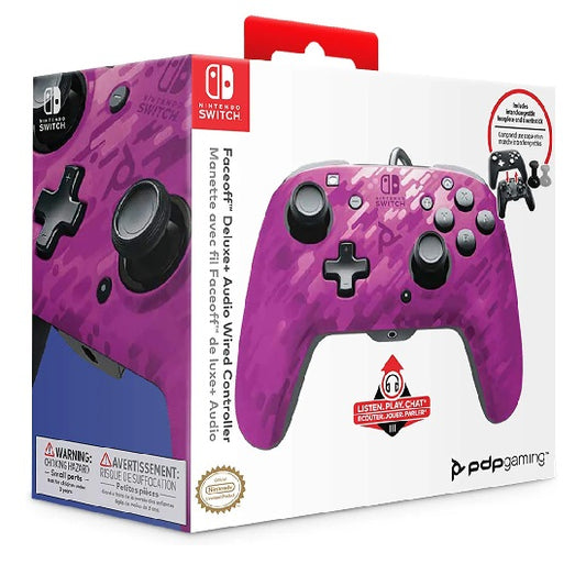 PDP Gaming Face Off Deluxe & Audio Wired Controller For Nintendo Switch Preowned