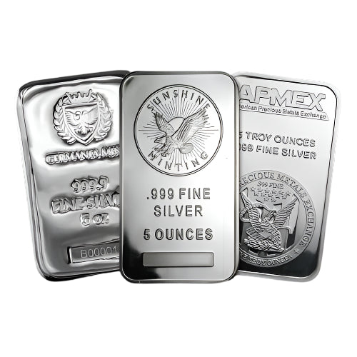 Best Value 5oz Silver (Mixed Bars) Bullion Bar Preowned