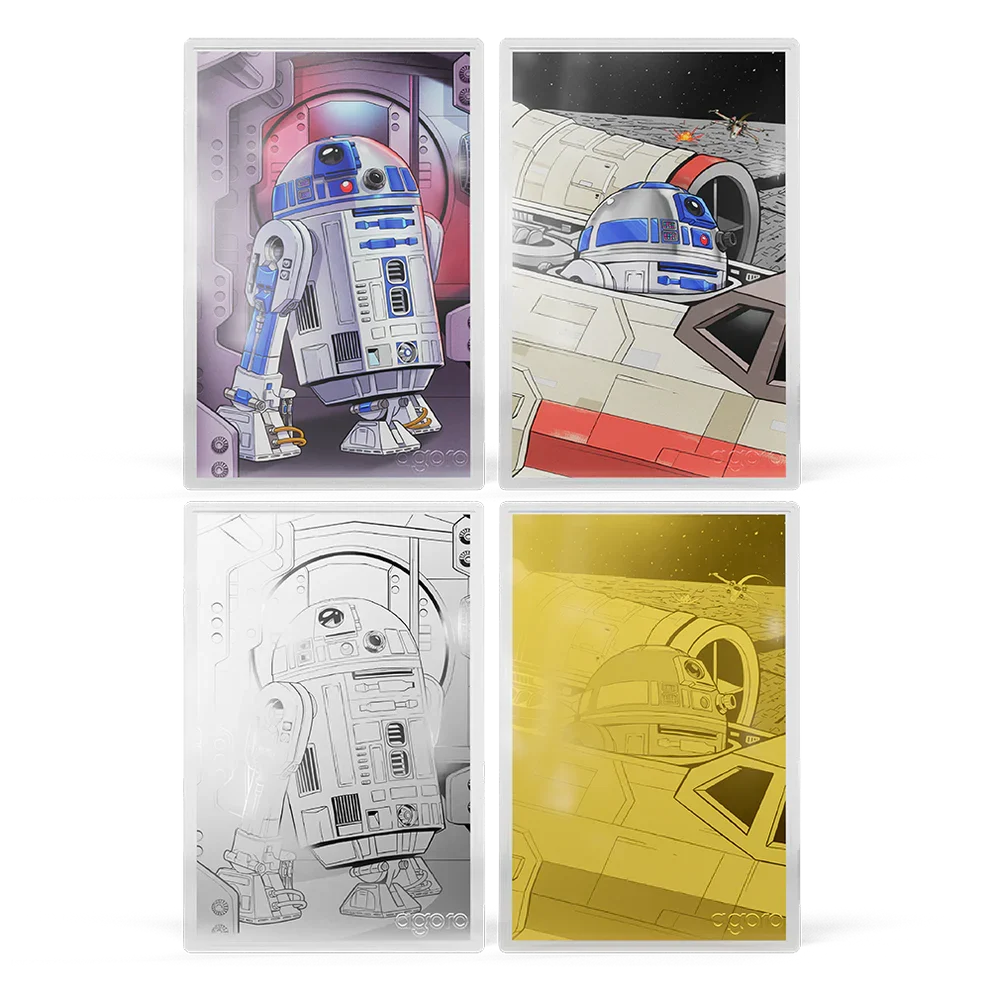 Star Wars R2-D2 Blind Box 5gm Silver Foil With Gold Chase