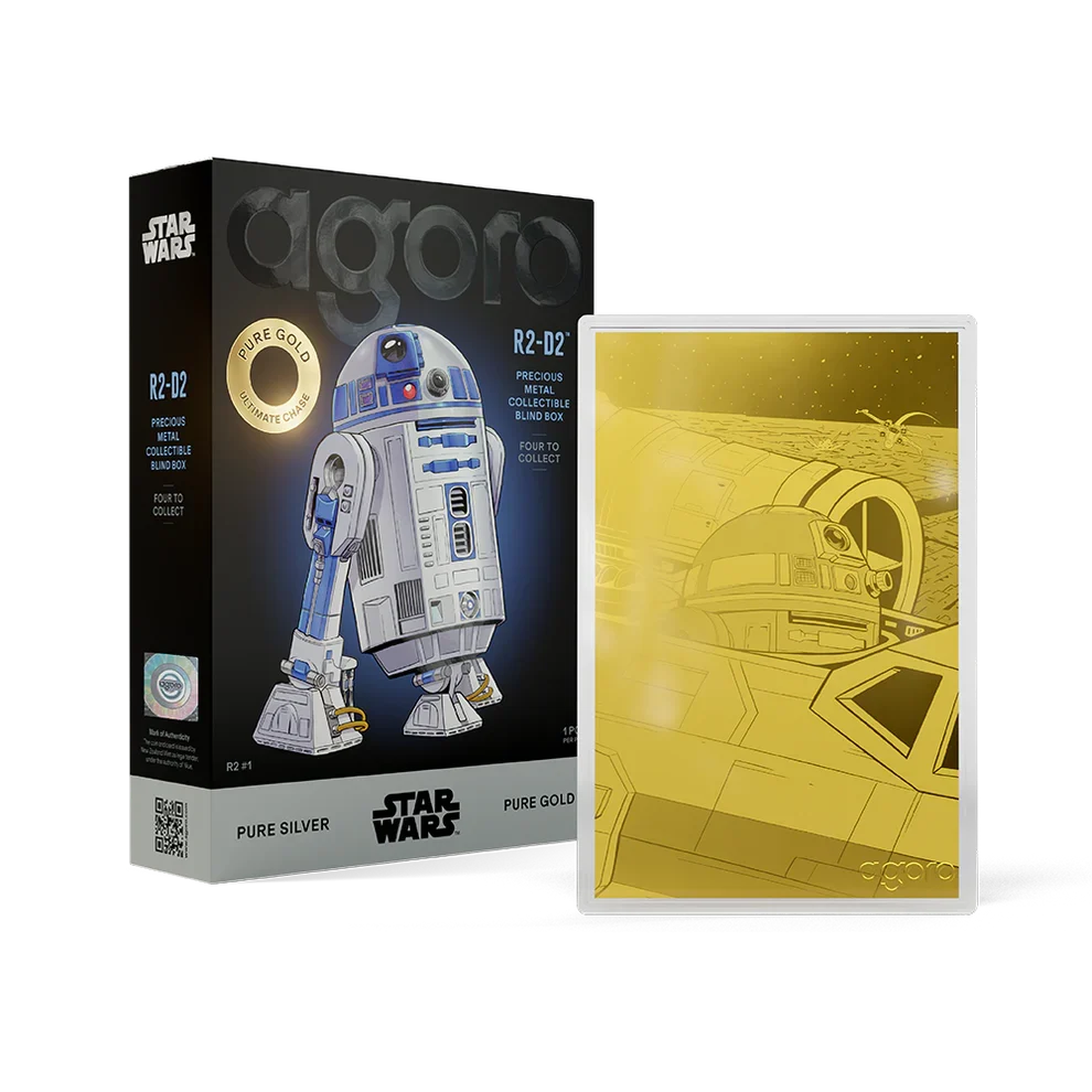 Star Wars R2-D2 Blind Box 5gm Silver Foil With Gold Chase