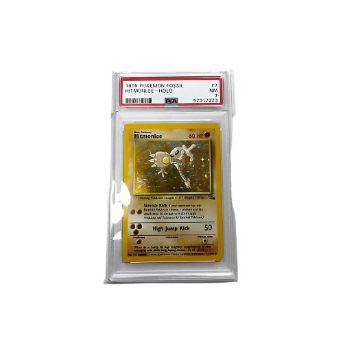 1999 Pokemon Fossil Hitmonlee Holo 7/62 PSA 7 (NM) Preowned