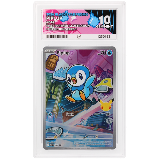 2026 Black Star Promo Piplup First Partner Illustration 042 ACE GEM Mint 10 Preowned