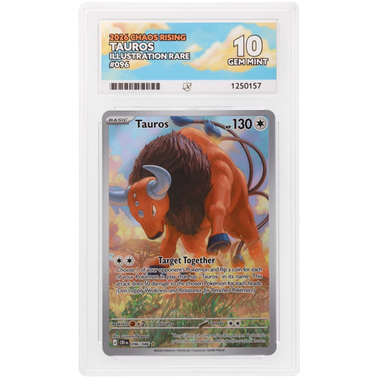 2026 Chaos Rising Tauros Illustration Rare IR 096/086 ACE GEM Mint 10 Preowned