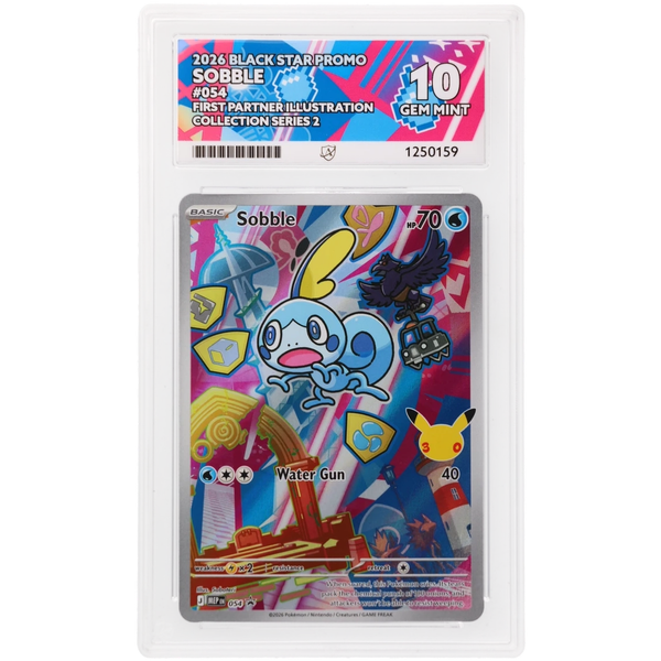 2026 Black Star Promo Sobble First Partner Illustration 054 ACE GEM Mint 10 Preowned