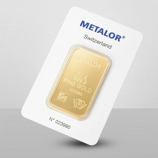 Metalor 50g Gold Bar