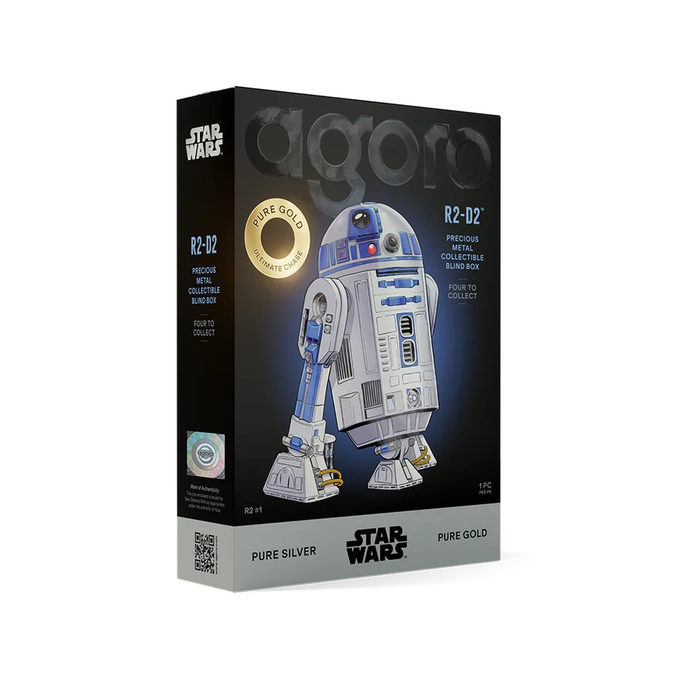 Star Wars R2-D2 Blind Box 5gm Silver Foil With Gold Chase