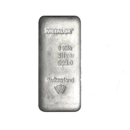 Metalor 1000g 999 Fine Silver Bar Preowned