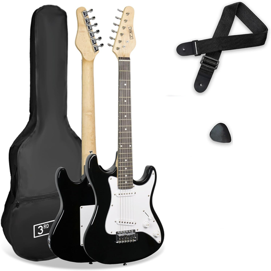 3rd Avenue Basic Guitar Black & White Grade B 3/4 Kids Preowned Collection Only