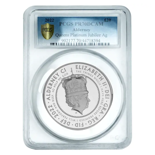 2022 Queen Elizabeth II Platinum Jubilee 10oz Silver Coin PCGS PR70 Preowned
