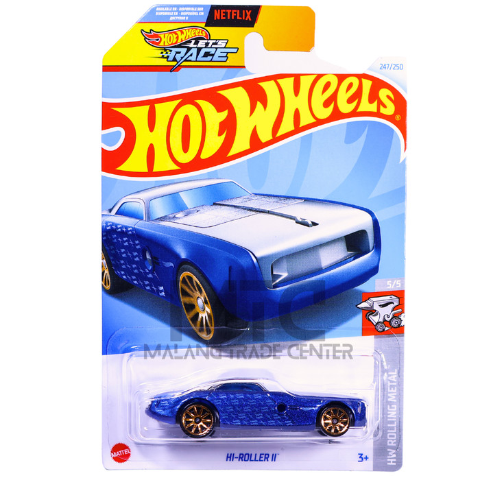 Hot-Wheels - Hi-Roller Rolling Metal Blue Grade B Preowned