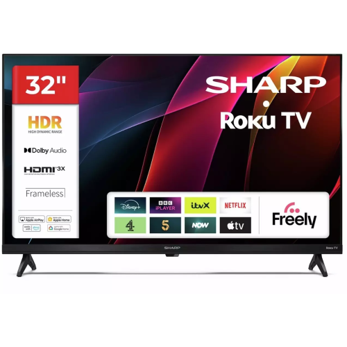 Sharp C32FD7KF1FB 32" HD Ready Smart Roku TV Grade B Preowned Collection Only