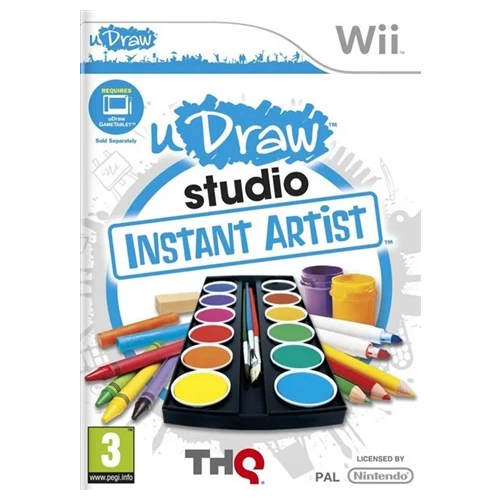 Wii -  UDraw Studio Instant Artist With UDraw Game Tablet (3) Preowned