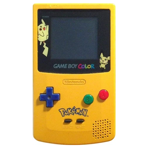 Game Boy Color Console Pikachu Yellow Discounted Preowned