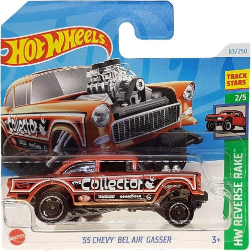 Hot Wheels - HW Reverse Rake 63/250 [2024] '55 Chevy Bel Air Gasser (3+) Preowned