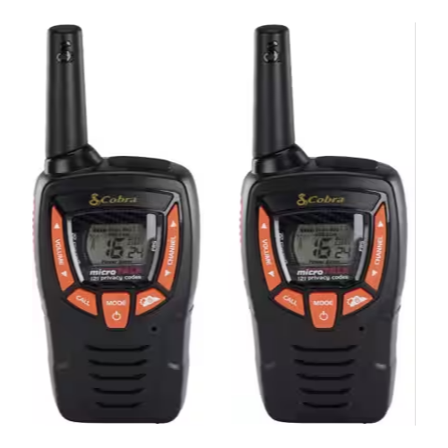 Cobra AM655 Two-Way Radio Set Black Pack Of 2 Grade B Preowned