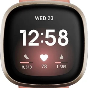 Fitbit Versa 3 Health & Fitness Smartwatch Pink Grade C Preowned