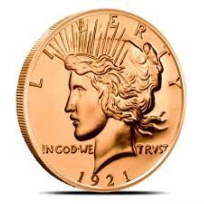 1 oz Copper Round - Peace Dollar