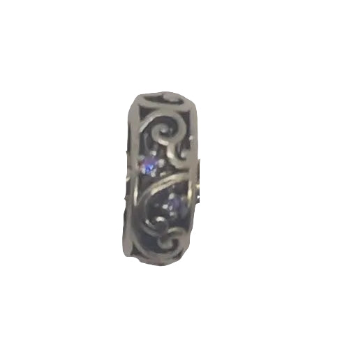 Spiral Flower Design .925 Silver Charm