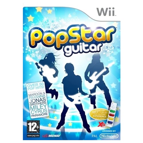 Wii - PopStar Guitar [Game Only] (12+) Preowned