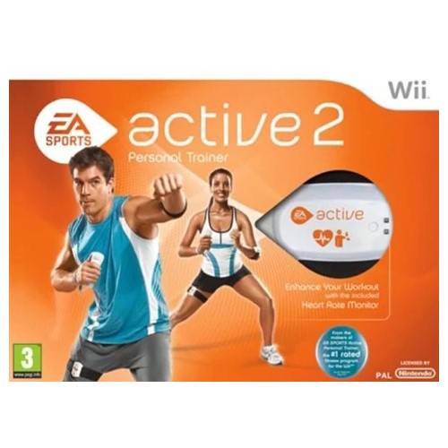 Wii - EA Sports Active 2 With Heart Rate Monitor & USB Dongle (3) Preowned