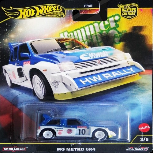 Hot Wheels - MG Metro 6R4 Real Riders Blue/White FPY86 Preowned