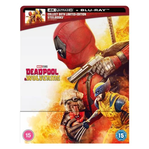 4K Blu-Ray - Deadpool & Wolverine (15) 2024 4K UHD+BR Deadpool Steelbook Preowned