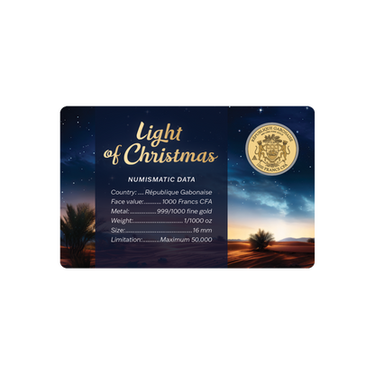 Three Wise Men Coin Card - Gold Gift