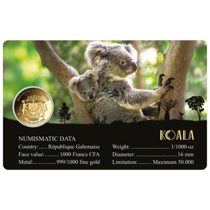 Koala Coin Card - Gold Gift