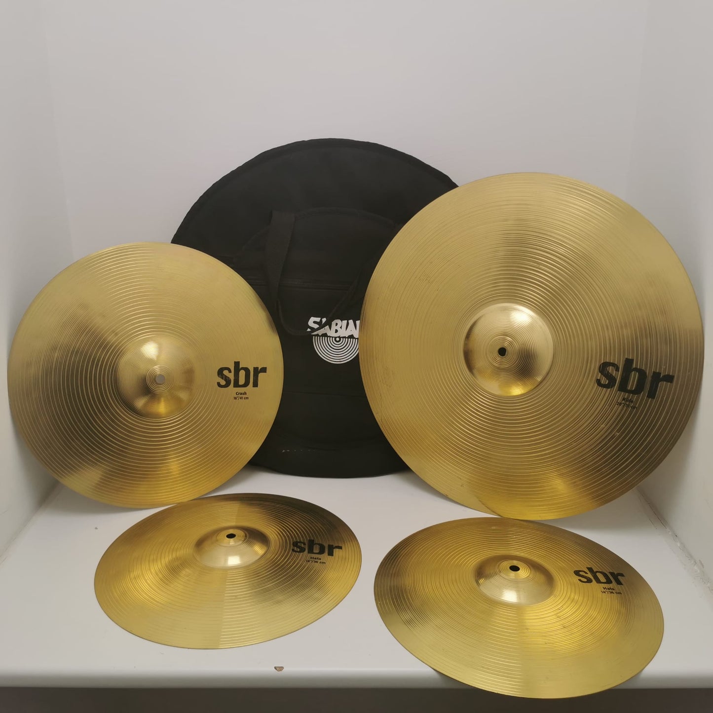 Sabian SBR Cymbal Package Including Ride Crash Hats and Gig Bag Preowned Collection Only