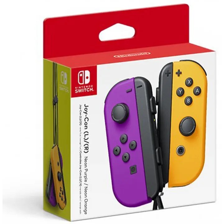 Nintendo Switch Joy-Con Controllers Purple/Orange Grade A Preowned