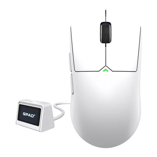 QPad Mark Model 3 Wireless Optical Gaming Mouse With Vision Screen Grade A Preowned