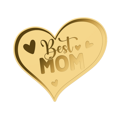 Heart Best Mom - Gold Gift - In Gift Box