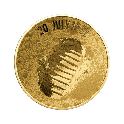Moon Landing Coin Card 999/1000 1/1000oz - Gold Gift