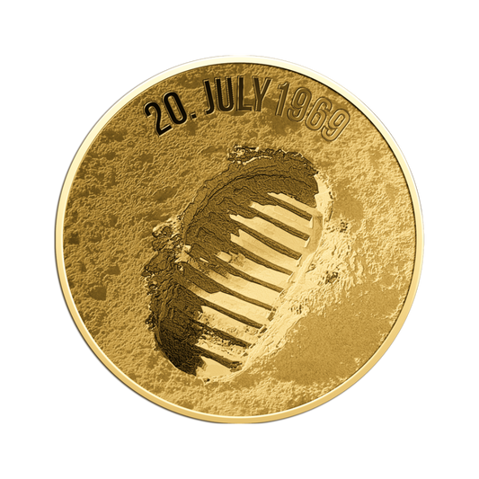 Moon Landing Coin Card 999/1000 1/1000oz - Gold Gift